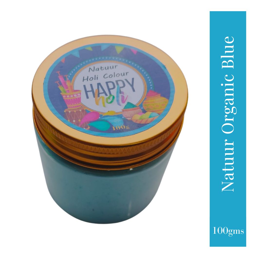 Natuur Organic Blue: Experience Holi with Nature's Pure, Radiant Hue
