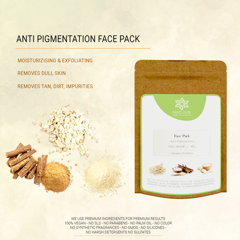 Natuur face pack - Oats Mulethi Rice - Anti pigmentation 100gms