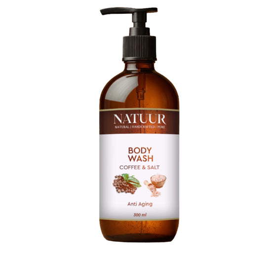 Natuur Coffee & Salt Body Wash - Cellulite, Aging, Cleansing 300ml