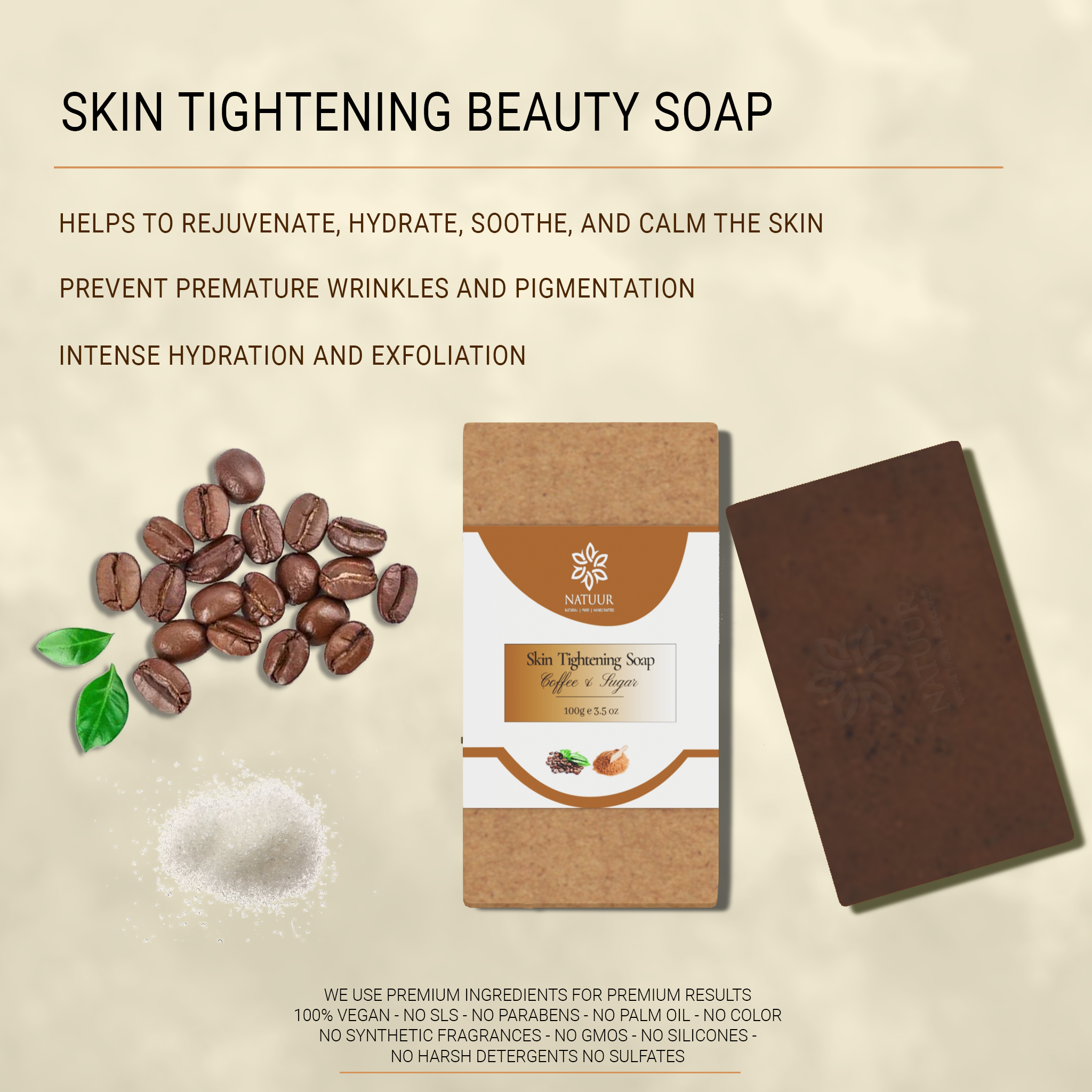 Skin tighening beauty soap