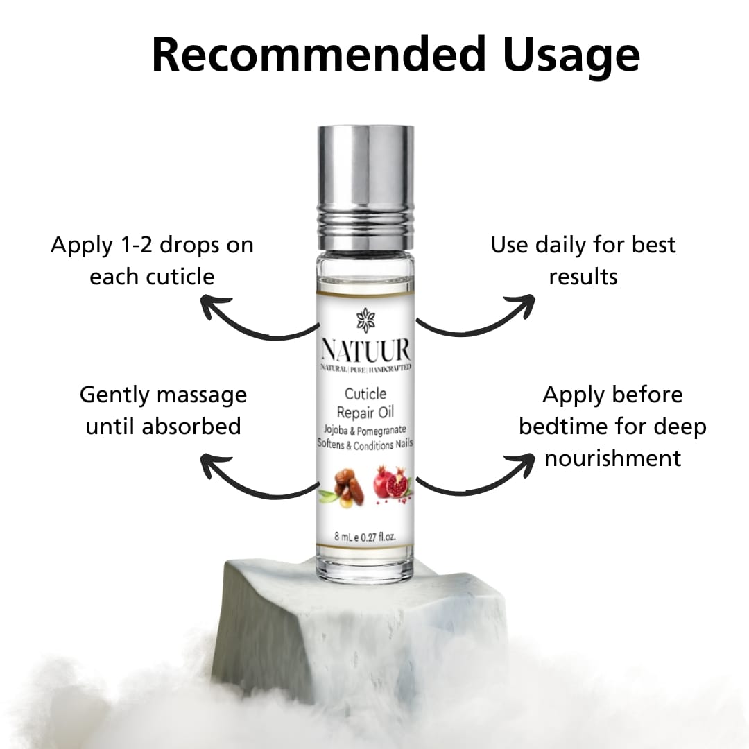 Natuur cuticle repair oil - jojoba and pomegranate 10mL