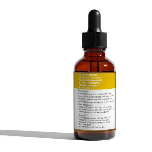 NATUUR Glow Face Serum 20ml | With Primrose & Frankincense | For Radiant & Glowing Complexion | Lightweight & Fast Absorbing | Nourishes Skin | Improves Texture | Daily Use | Unisex