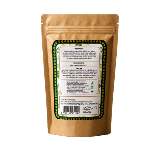 Indigo Powder - Natural hair dye for dark brown & shiny black hair 100gms