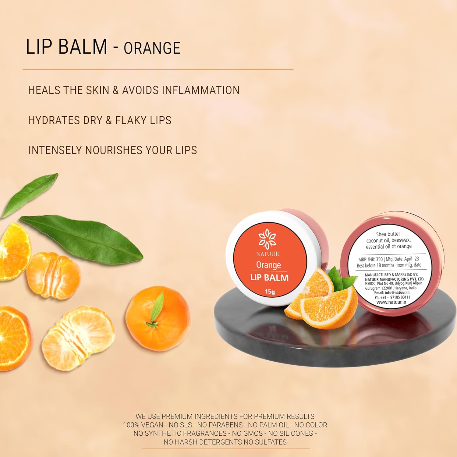  natural lip balm orang flavor natuur.in