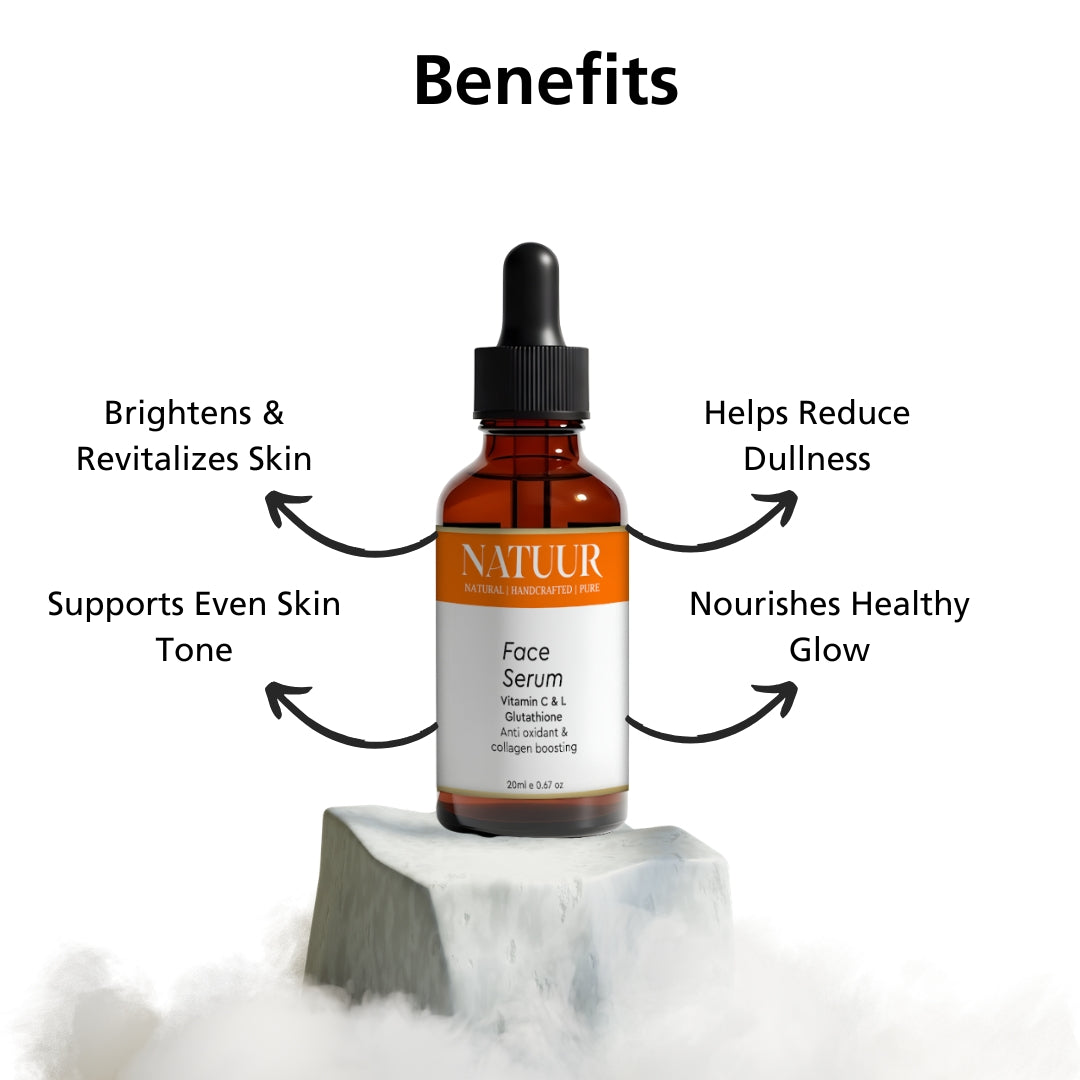 Natuur Vitamin C & L Glutathione Face Serum: Collagen & Antioxidant Natuur.in Natuur Vitamin C & L Glutathione Face Serum: Collagen & Antioxidant Natuur.in