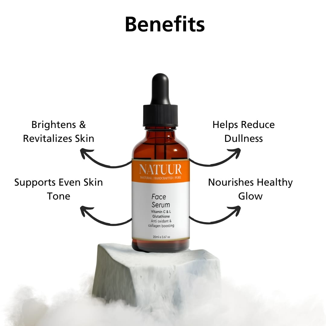 glutathione vitamin c serum benefits Natuur Vitamin C & L Glutathione Face Serum: Collagen & Antioxidant – Natuur.in